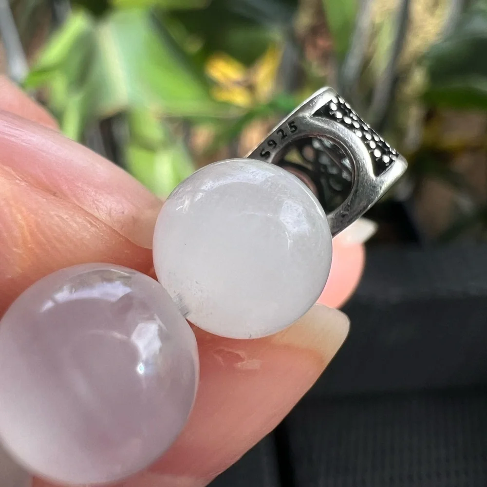 Selenite with S925 Heart Charm